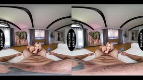 Creampied hot blonde Nicole Aria in VR POV