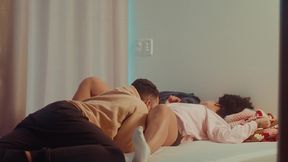 pov - ebony coworker had intense squirt orgasm on hotel room - max boss
