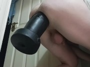 XL Warhead exiting asshole in normal and slow mo