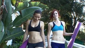 dani daniels seduces lily carter after a yoga class.