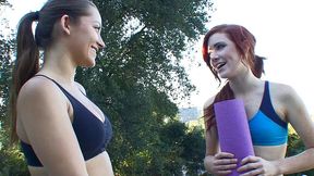 dani daniels seduces lily carter after a yoga class.