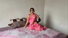 Beautiful sister-in-law was ready in a pink saree, I told her that I want to get my Ass Hole enlarged.Hindi audio ShrutiLiveCum