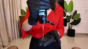 Stepmother Punishes Her Stepson and Makes Him Cum Hard Using Gloves