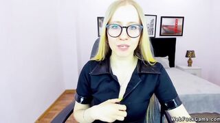 Petite small tits Belarus amateur babe on webcam solo