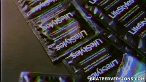 Sissy Whore Choked Gushing Condom Cum Flood Destroyed