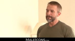 MaleIcons.com - Dirk Caber's loneliness ends with muscled Wolf Hudson's blowjob and a