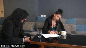 Unexpected Pleasure: Job Interview Takes a Surprising Turn with Two Ladies!