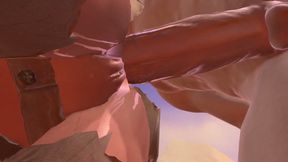 Lara Croft takes a giant cock in the ass: Tomb Raider parody