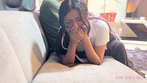 Spanking Spoiled Stepdaughter For Failing In All Subjects