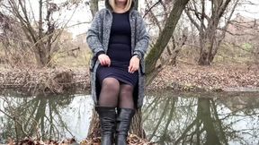 Sexy mother-in-law enjoys solo pleasure