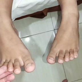 Foot job malay - foot massage big dick until crot hottest touch