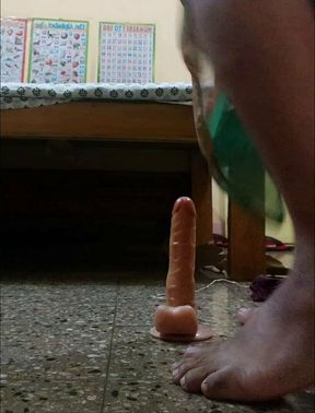 Desi shemale enjoying dildo