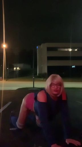 Cute Little Sissy Trans CD Sexy Ass Public Booty Shorts