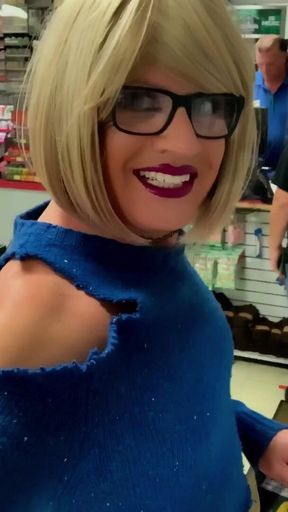 Cute Little Sissy Trans CD Sexy Ass Public Booty Shorts
