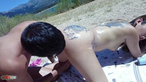 hardcore picnic for young colombian melania dark and her boyfriend yeri