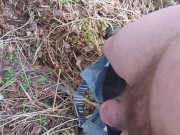 Finnish man pees in the forest and moans
