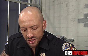 Latino Officer fucks studs hungry ass with a flashlight