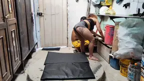 I couldn′t stand myself horny and gave it right there in the middle of the tidying up to the bastard who soon wanted to put his big cock in my pussy