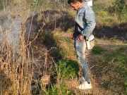 Meada en el monte incendiado