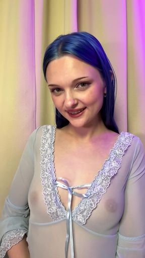 Amateur braces solo babe shows off her tits and boobs in homemade video