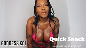Quick cum eating bikini count down