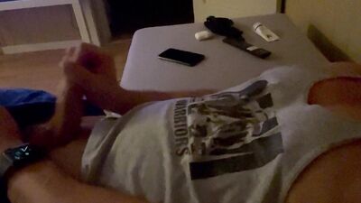 Jerking off at midnight and cumming in the end.