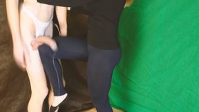 My stepmom is trying to knock the cum out of my balls.