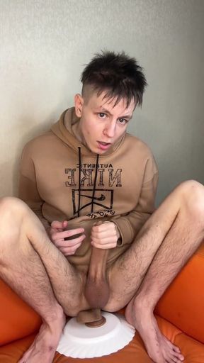 Young Stud's Dripping Cumshot Tease