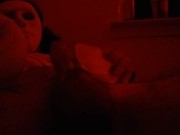 Red light flashlight - masked prince fucks pocket pussy