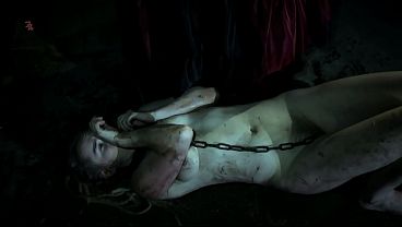 The countess'_s mutt gets fed and is dragged naked across the dirty dungeon floor (complete scene)