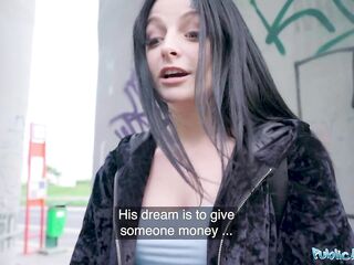 Public Agent Lovely Teen makes his Fantasies Cum True