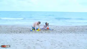 French babe Joyce Exess ass fucked on a public beach