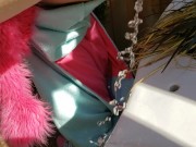 Nerdy Faery Pisses In Her Backyard Dressed As A Unicorn