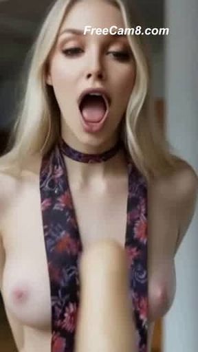 Horny Blonde Seductively Flaunting Her Tight, Sexy Body