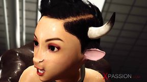 amazing milking girl with a four tits and udder graft