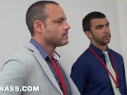 GRAB ASS - Hunky Boss Teaches His Office Team All About Teamwork