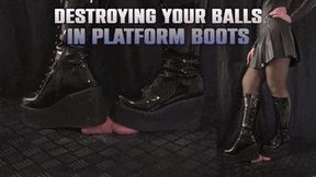 Destroying Your Cock And Balls in my Painful OnlyMaker Platform Boots (Double Close Version) - TamyStarly - Cock Balls Crush Trample, Shoejob, CBT, Trampling, Bootjob, Stomping