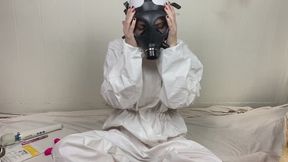 Gas Mask, Hazmat Suit, Surgical Gloves, & Speculum