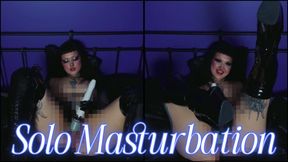 Masturbating with nothing but high boots and latex gloves on!