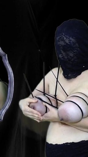 Veiled Slut Cable Ties Her Huge Tits HD 1080