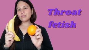 Throat fetish - swallowing fruit