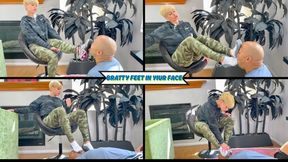 Bratty Feet In Your Face - Goddess Rapture is a Brat Who Wants What She Wants - She Subjects Her Slave To Foot Humiliation and Sock Smelling Because She Feels Like It - UltraHD (MP4)