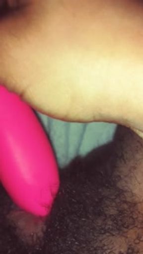 Playing with my wet hairy pussy for my stuff&nbsp;