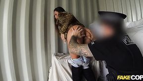 Leopard Coat Comes Off The Priority Once The Policeman Steps In