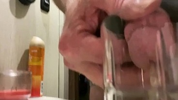 Drinking my piss out of a glass