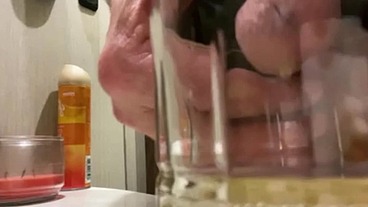 Drinking my piss out of a glass