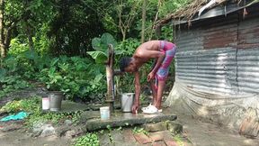 Indian Mature Shower Open Place Desi Style