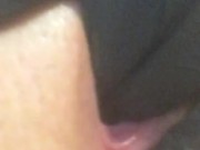 Latex gloves in my pussy
