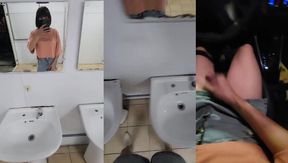 Shemale Ting Xuan gets busted Masturbating outdoors Public Ladyboy cumshot