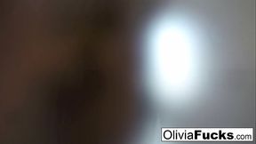 Pierced Olivia washes off after a long day